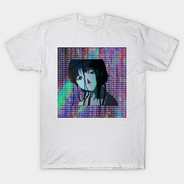 LETS ALL LOVE LAIN SAD JAPANESE ANIME AESTHETIC (1) T-Shirt by Poser_Boy